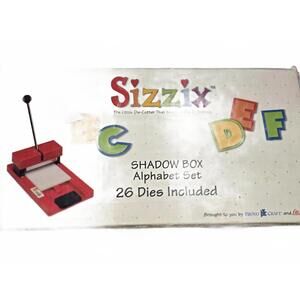 Sizzix Shadow Box Alphabet Set Die-Cutter with 26 Dies